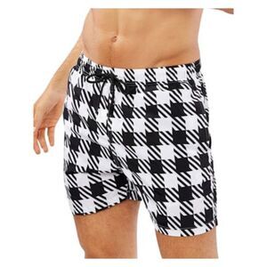 SOLID & STRIPES Mens Black Drawstring Patterned Shorts XXL